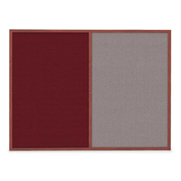 United Visual Products Sliding Door Indoor Enclosed Corkboard, 3 UV9000ACS-SATIN-BUFF - main